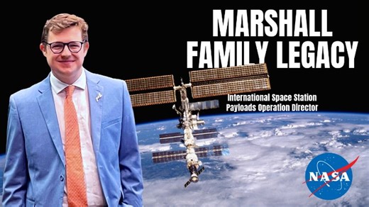 As a payload operations director at #NASAMarshall, Jacob Onken leads flight controllers in the International Space Station Payload Operations and Integration Team, following in his father’s footsteps but blazing his own trail. Onken and his father, Jay Onken, are the first family members to both serve in the role at Marshall. Watch to learn more about their story. 📺 | NASA's Marshall Space Flight Center