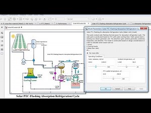 Solar PTC Flashing | Absorption Refrigeration Cycle | Matlab | Simulink