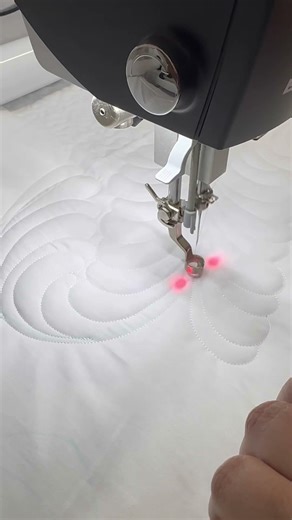 Quilting border feathers. #longarmquilting #machinequilting #freemotionquilting
