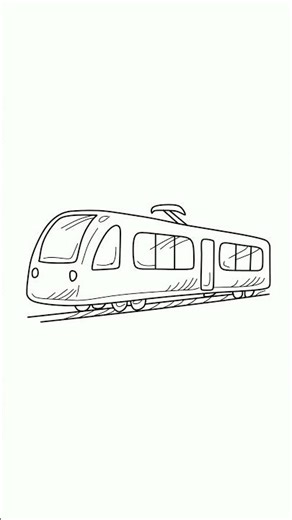 "Step-by-Step Metro Train Drawing Tutorial"