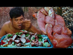Roast Pork Sirloin Salad In Wild | ARS Primitive Cooking