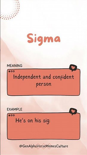 Sigma | Independent and confident person | He's on his sigma grind.