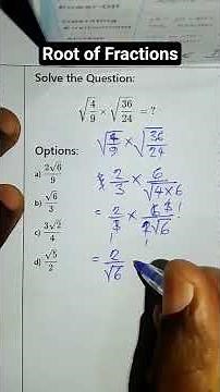 solve Root of Fractions #highschoolmath #basicproblems #maths #mathshorts