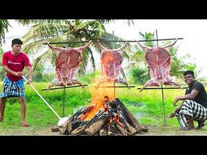 3 FULL GOAT BBQ | Grilled Mutton Recipe Cooking In Village | Village Food