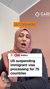 The U.S. is suspending immigrant visa applications for 75 countries! But what does that mean exactly? Our Legal Director Heena Musabji breaks down what we know so far 💯 🔗 Visit our Know Your Rights Portal: cairchicago.org/protectingyourrights Immigration Help: cairchicago.org/get-immigration-help Travelers Assistance: tapUS.org | CAIR-Chicago