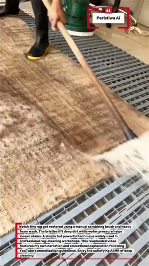 Deep Rug Cleaning ASMR | Manual Scrubber Power Wash #cleaning #asmr #satisfying