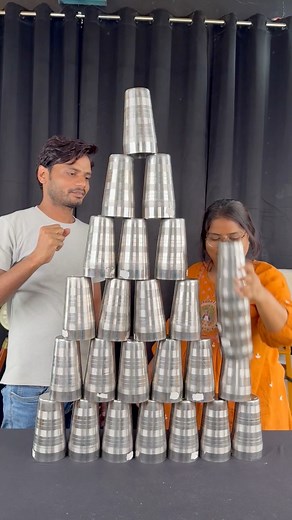 9.7K views · 26 reactions | My sister vs brother glass pramid challenge amazing game wow nice best three three part part nice three 10392002 amazing best game | Vikash Drawing shorts | Facebook