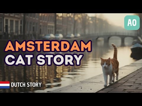 The Little Cat of Amsterdam | Story for learning Dutch (A0) 🇳🇱