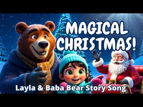 Layla & Baba Bear’s Magical Christmas! 🎅🎄 4-Min Song & Story for Kids (Jingle Bells Dance!) #xmas