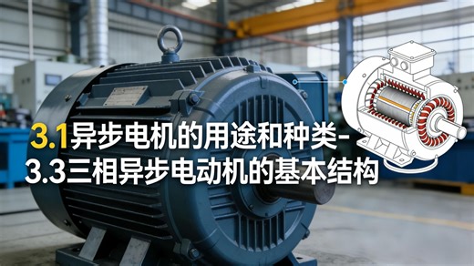 3.1异步电机的用途和种类-3.3三相异步电动机的基本结构