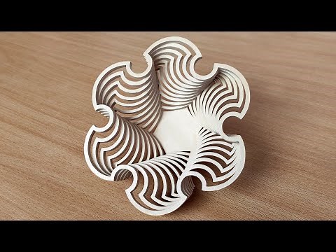 All stages of making of scroll saw bowl