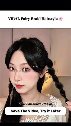 How To Do Liu Haocun Flower Fairy Mermaid Braid | Korean Celebrity Hairstyle 🌸#LiuHaocun #FairyBraid