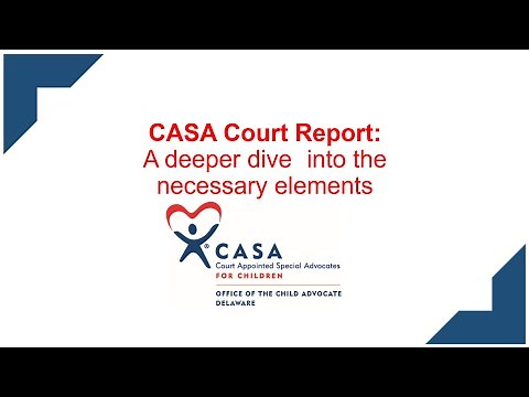 CASA Court Report Training