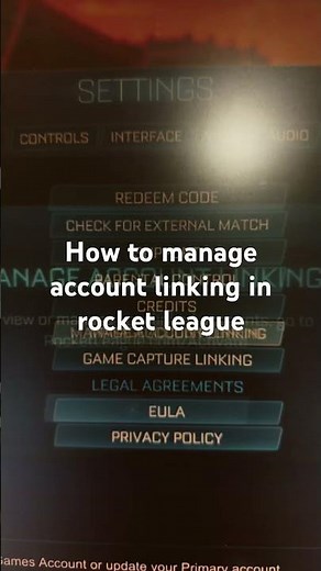 How to manage account linking in rocket league