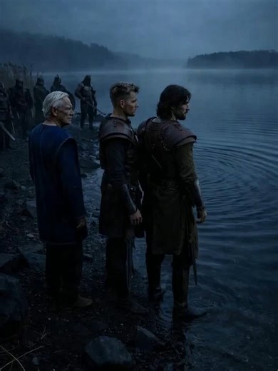 Descent_to_Grendels_Lair Hrothgar, Beowulf, and their men track Grendel's mother to her lair under a lake. Unferth, a warrior who had earlier challenged him, presents Beowulf with his sword Hrunting. After stipulating a number of conditions to Hrothgar in case of his death (including the taking in of his kinsmen and the inheritance by Unferth of Beowulf's estate), Beowulf jumps into the lake and, while harassed by water monsters, gets to the bottom, where he finds a cavern #mythology #cinematic 