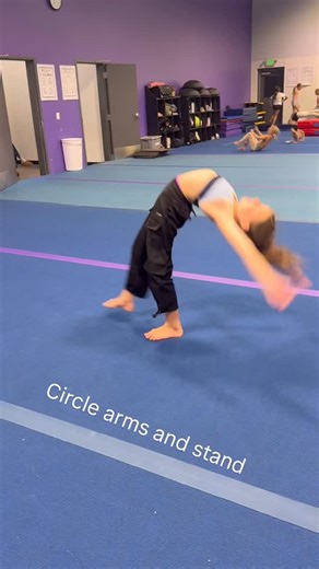 Jessica Taylor on Instagram: "“ circle-to-stand” — the foundation of a strong front aerial! It can’t get much better than this! Coach Shay’s flexibility for the win!!! #frontaerial #aerialtraining #acroskills #tumblinggoals #tumblingprogress #dancerlife #acrotraining #tumblestrong"