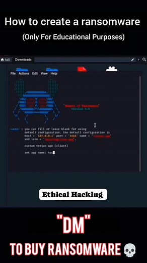 10K views · 196 reactions | How to create a ransomware (only for educational purposes)  . . . #ethicalhacking #viral #hack #fyp #fypシ゚viralシfypシ゚ | Ethical Hacking | Facebook
