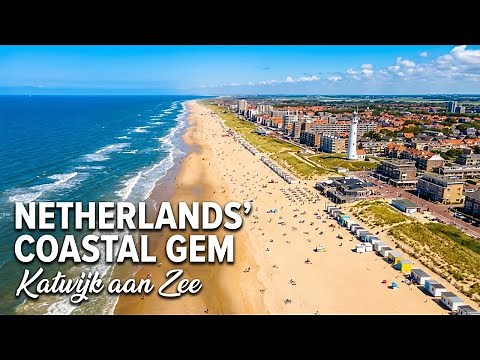 Captivating Aerial View of Katwijk aan Zee, The Netherlands in 4K