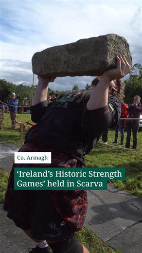22K views · 129 reactions | Ireland's Historic Strength Games have taken place in Scarva, Co Armagh. The Games included events for men and women competing in natural stone lifting, an old Irish competition that has enjoyed a revival in the past four years. Proceeds from the event supported chosen charity, the Children's Cancer Fund.  Dylan Hegarty | Irish News | Facebook
