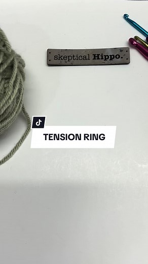 🧶 Tension Ring 🪡 #crochet #crochettutorial #crochettiktok #crochetaddict #crochetforbeginners #crochetdiy #tensionring #yarntensionring