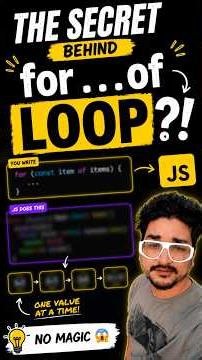 How for...of loop Really Works? 🤯#javascript #loop