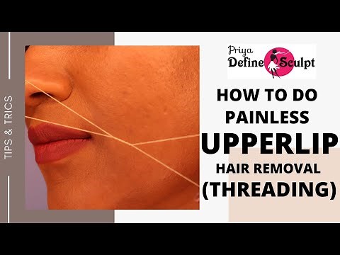 HOW TO DO PAINLESS UPPER LIP THREADING AT HOME | HAIR REMOVAL (2020)