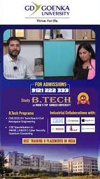 Engineering Courses & Their Industrial Collaborations at GD Goenka University : #shorts #manadesham