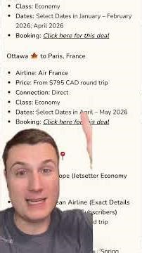 Direct Canada to Europe Flight Price Drops!