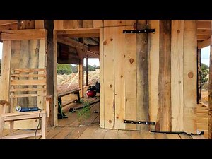 BUILD a massive CABIN door with DIY hinges