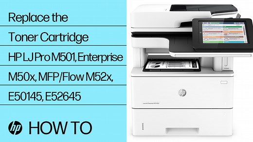 HP LaserJet Managed E50145 - Replace the toner cartridge | HP® Support