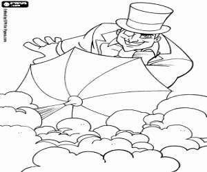 The Penguin, DC Comics supervillain coloring page printable game