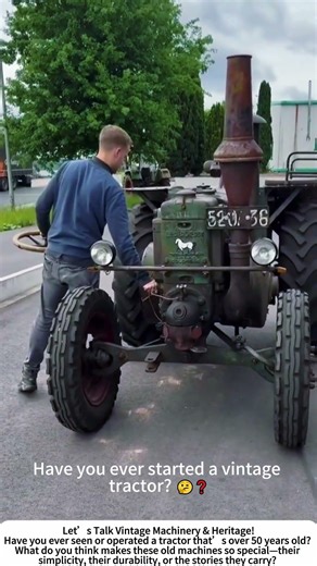 Starting a 100‑Year‑Old Diesel Tractor – History Comes to Life! 🚜⚙️