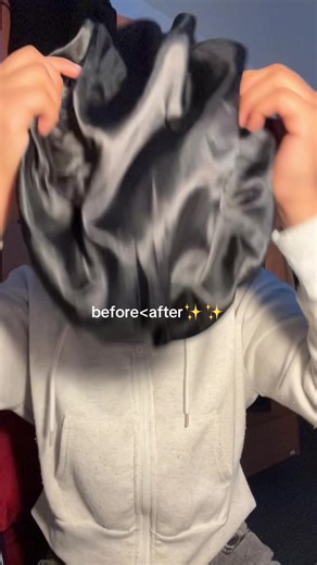 #curlyhair routine#bonnet#black