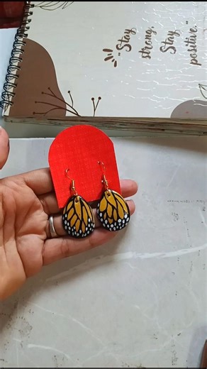 DIY earrings 💫💫 butterfly ke wings wale earrings 🦋🦋 #diy #art #craft #youtubeshorts