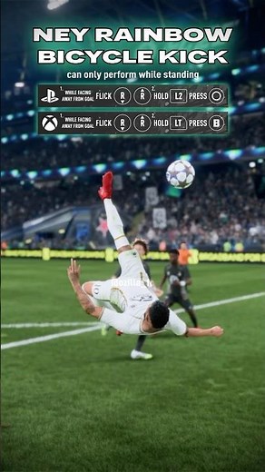 Neymar Rainbow Bicycle Kick Tutorial 🐐🔥#eafc #eafc26 #fc26 #fut #football #shorts