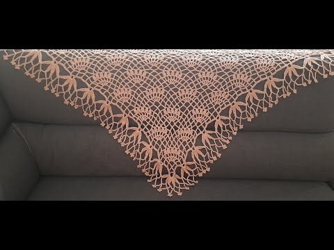 No creerás lo fácil que es tejer este Chal Triangular a Crochet. Parte 1
