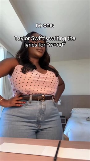 Isabelle Miller on Instagram: "never imagined she’d come up with this but here we are #fyp #taylorswift #wood #thelifeofashowgirl"