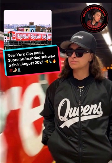 I bet you didn’t know this ? Supreme's New York Subway Train is Serious Box Logo Mania Yes, New York City had a Supreme-branded subway train in August 2021, where the entire exterior of an R143 train on the L line was wrapped in Supreme's iconic red and white logo as a major promotional stunt for their Fall/Winter 2021 collection. This was a significant collaboration, marking the first time the MTA had fully wrapped a train for an advertisement outside dope right 💯🔥💯🔥🫡🤌🏼🗽 ##sneakeraddict