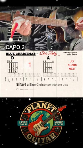 🎶 This easy-to-follow beginner level play-along video for guitar and vocals is in the key of E major with capo on the 2nd fret required. It features a scrolling chord chart format to guide you through the song. | Planet Guitar