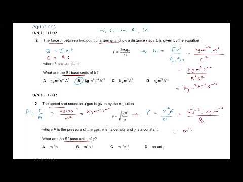 Physical quantities, units - Part 1 | AS Level Physics | Topical P1 MCQs