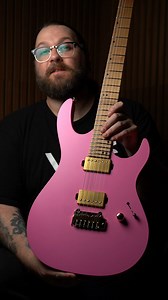 This Light Pink Aries is in stock and ready to ship! #kiesel #kieselguitars #guitar #aries #instock | Kiesel Guitars