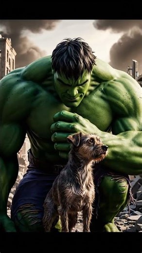 Hulk Rescues a Lost Dog from Ruins! 🐕🔥 | Heartwarming Scene