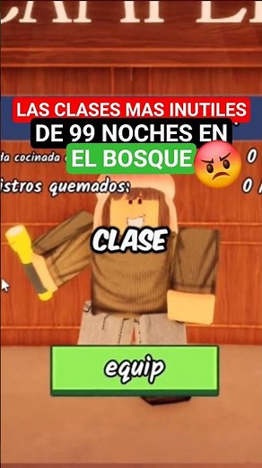 🔥💀 THE MOST USELESS CLASSES IN 99 NIGHTS IN THE FOREST ROBLOX 😱🌲 #roblox