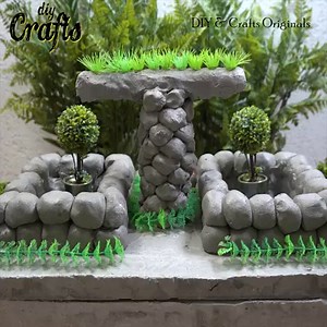 T-Shaped Two Compartment Cemented Waterfall Fountain | DIY & Crafts