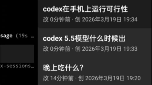 手机上也能玩codex啦！随时安排任务超便捷的~