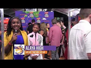 Tiana S. interviews Alaya High, Jaidyn Triplett, Audrey Grace Marshall +at Kids Choice Awards 2022