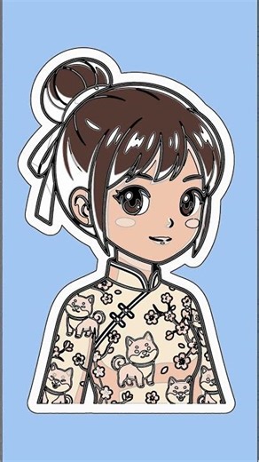 Easy! Draw Cute Anime Girl in Qipao Dress Step-by-Step