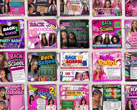 Back to School Flyer, Back to School Sale Flyer, Back to School Hair Flyer, DIY Canva Template, Back 2 School Flyer, Braid Special Flyer - Etsy