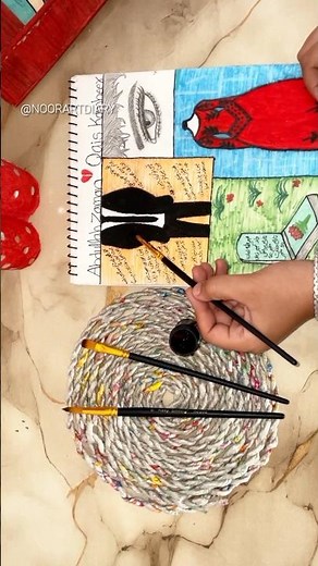 Turning waste into art! ♻️✨ Plastic Bag Table Mat DIY #Shorts #DIY #Recycle
