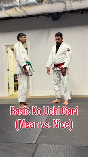 Basic Ko Uchi Gari, nice vs mean. #judo No, I will not change my Uchi Komi. Yes, I will fight about it.@Jeremy Mccathern